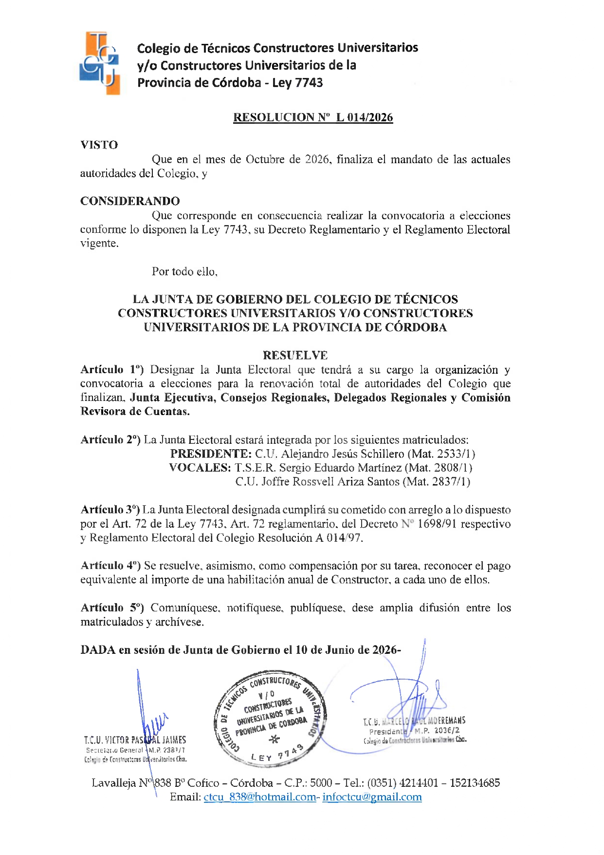 Resolucion K0019